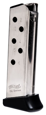WALTHER MAGAZINE PPK 380 - .380ACP 6RD FINGER REST NKL