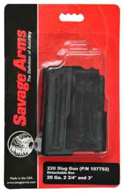 SAVAGE MAGAZINE 220 SLUG - 20GA 2RD BLACK