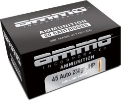 AMMO INC 45 ACP 230GR JHP - 20RD 10BX/CS