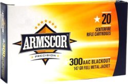 ARMSCOR 300 AAC 147GR FMJ - 20RD 10BX/CS