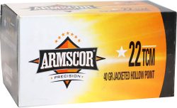 ARMSCOR 22 TCM 40GR JHP - 100RD 12BX/CS