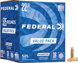 FEDERAL 22LR 36GR HP 1260FPS - 525RD 10BX/CS