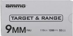 AMMO INC 9MM LUGER 115GR FMJ - 50RD 20BX/CS