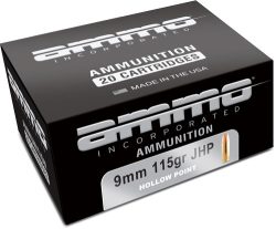 AMMO INC 9MM LUGER 115GR JHP - 20RD 10BX/CS
