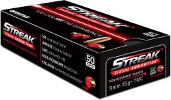 AMMO INC 9MM LUGER 115GR TMC - RED STREAK 50RD 20BX/CS