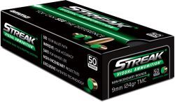 AMMO INC 9MM LUGER 124GR TMC - GREEN STREAK 50RD 20BX/CS