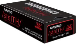 AMMO INC 9MM LUGER 165GR TMC - STEALTH SUBSONIC 50RD 20BX/CS