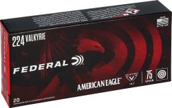 FEDERAL AE 224 VALKYRIE 75GR - FMJ 20RD 10BX/CS