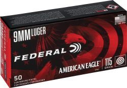 FEDERAL AE 9MM LUGER 115GR FMJ - 50RD 20BX/CS