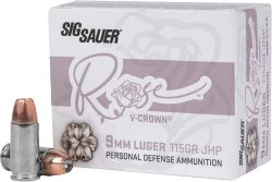 SIG 9MM LUGER 115GR ELITE - V-CROWN JHP 20RD 10BX/CS