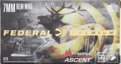 FEDERAL 7MM REM MAG 155GR - TERMINAL ASCENT 20RD 10BX/CS