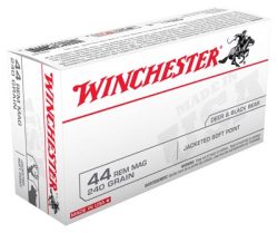 WINCHESTER USA 44 REM MAG - 240GR JSP 50RD 10BX/CS