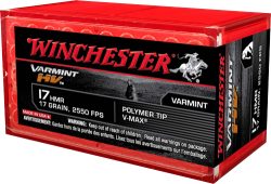 WINCHESTER VARMINT HV 17HMR - 17GR 2550FPS V-MAX 50RD 20BX/C