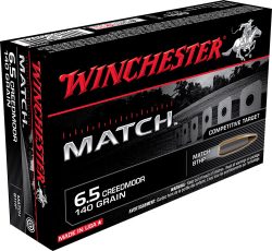 WINCHESTER MATCH 6.5 CM 140GR - BTHP 20RD 10BX/CS
