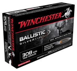 WINCHESTER SUPREME 308 WIN - 168GR SILVERTIP 20RD 10BX/CS