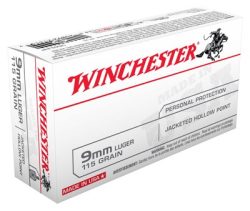WINCHESTER DEFENSE 9MM LUGER - 115GR JHP 50RD 10BX/CS