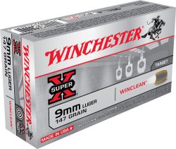 WINCHESTER WINCLEAN 9MM LUGER - 147GR JSP 50RD 10BX/CS