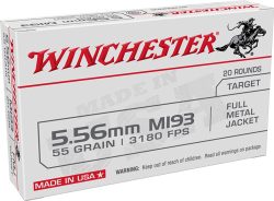 WINCHESTER USA 5.56X45 55GR - FMJ 20RD 50BX/CS