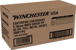 WINCHESTER USA 5.56X45 GREEN - TIP 1000RD CASE LOT