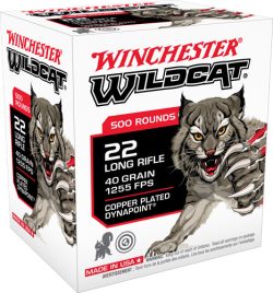 WINCHESTER WILDCAT 22LR 40GR - LEAD-RN 1255FPS 500RD 10BX/CS