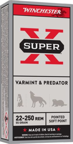 WINCHESTER SUPER-X 22-250 REM - 55GR PSP 20RD 10BX/CS