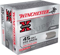 WINCHESTER SUPER-X 45 LC - 255GR LEAD-RN 20RD 10BX/CS