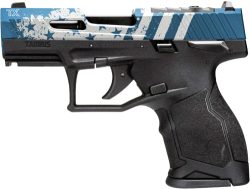 TAURUS TX-22 COMPACT 22LR 3.6" - ADJ. 10-SHOT BK/BLUE US FLAG