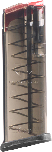 ETS MAGAZINE FOR GLOCK 9MM - 10RD CARBON SMOKE FIT 19/26