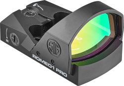 SIG OPTICS REFLEX SIGHT ROMEO1 - PRO 6MOA 1X30 STEEL SHROUD BLK
