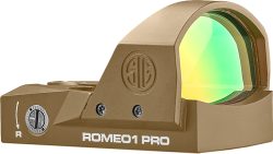 SIG OPTICS REFLEX SIGHT ROMEO1 - PRO 6MOA 1X30 STEEL SHROUD FDE