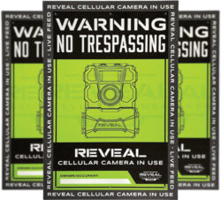TACTACAM REVEAL NO TRESPASSING - SIGN 3PK