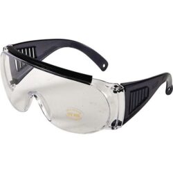 Allen Fit Over Shooting Glasses Black Frames with Clear Lens