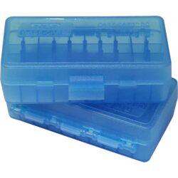 MTM Ammo Box for .41/.44 Mag/.45 LC 50 Rounds Clear Blue