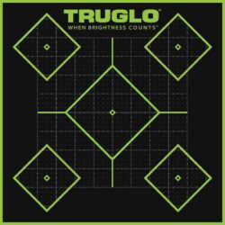 TRUGLO TRU-SEE Self Adhesive Targets - 5 Diamond 12x12 Green 12 Pack